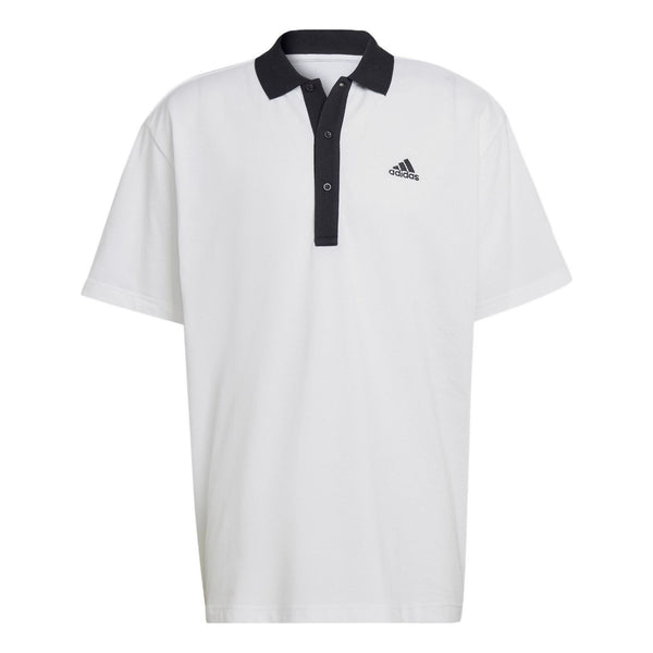 Футболка adidas Logo Printing Colorblock Short Sleeve White Polo Shirt, белый футболка adidas colorblock logo printing short sleeve white t shirt белый
