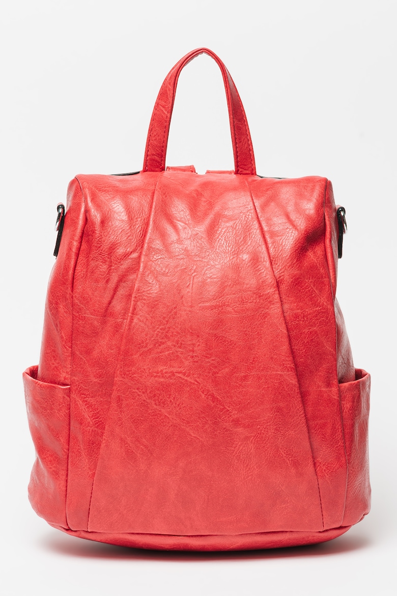 Рюкзак из экокожи с карманами Francesca Rossi, красный рюкзак из экокожи francesca rossi красный