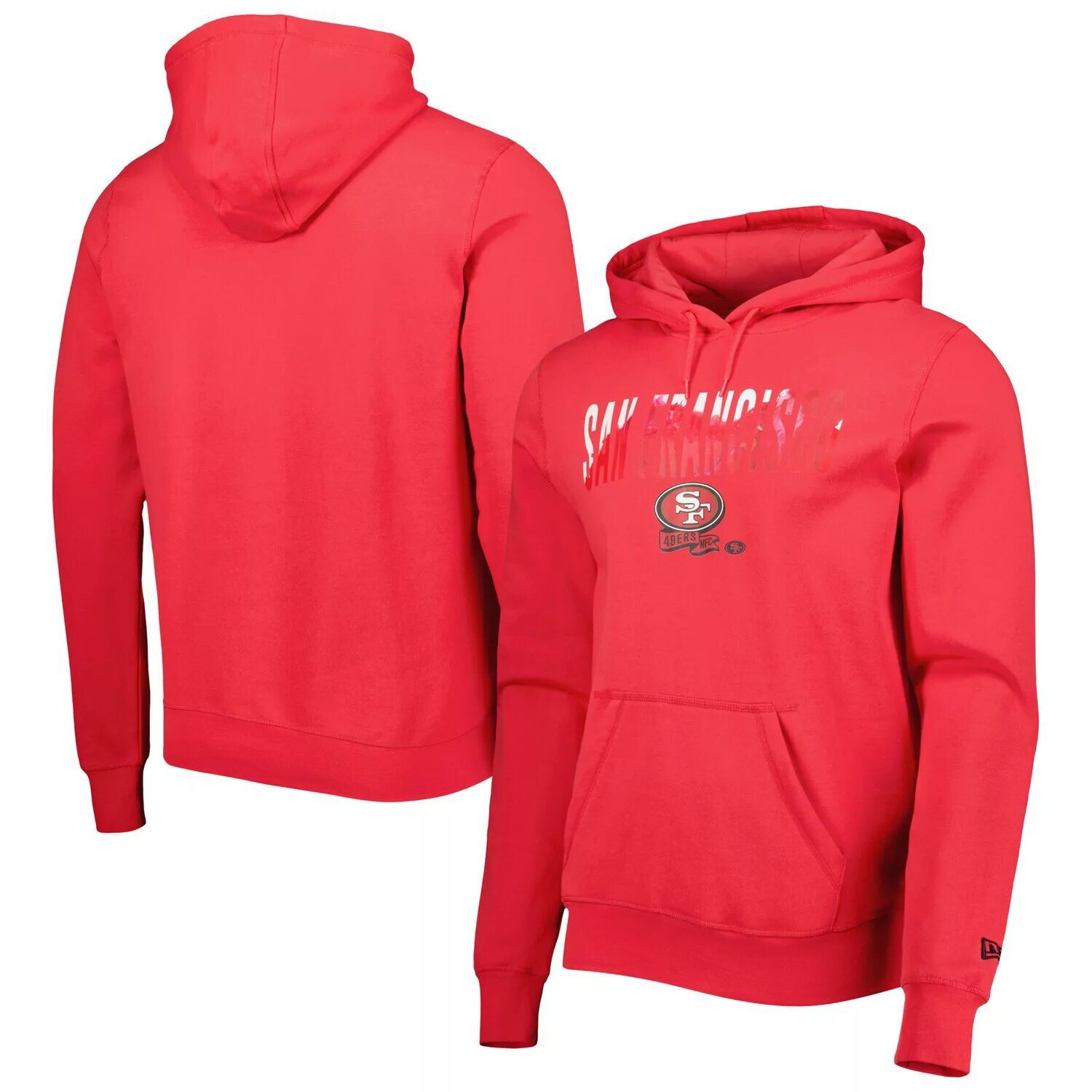 

Мужской пуловер с капюшоном Scarlet San Francisco 49ers Ink Dye New Era