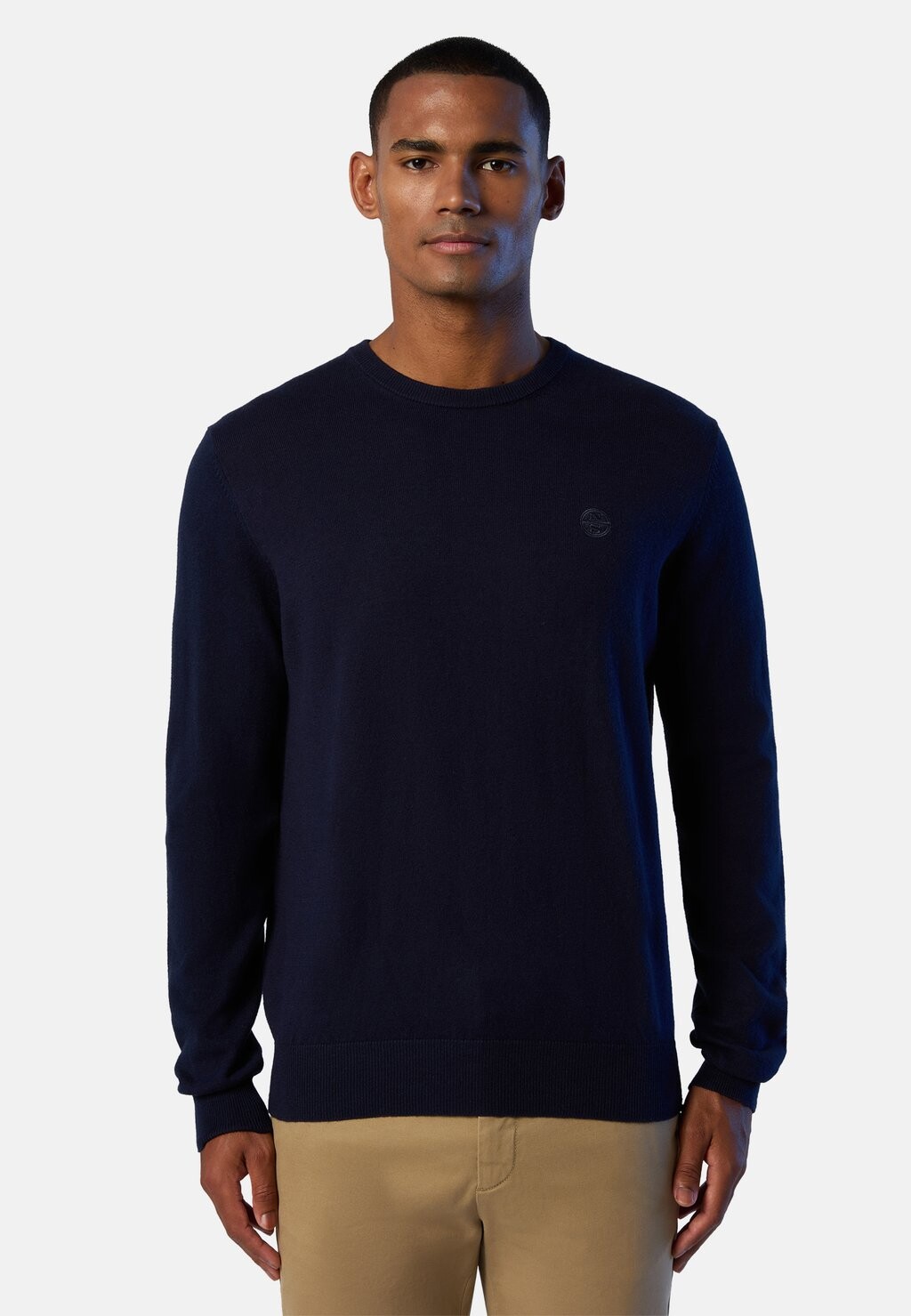

Свитер Mit Rundhalsausschnitt Und Logo North Sails, цвет navy