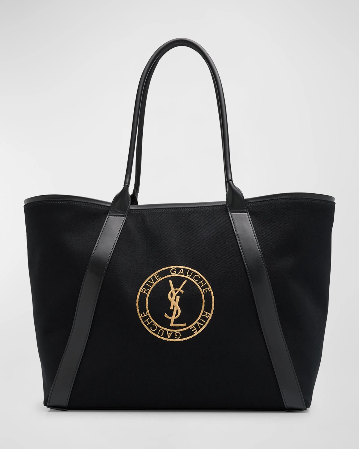 

Мужская большая сумка YSL из габардина Saint Laurent, цвет Black-Gold