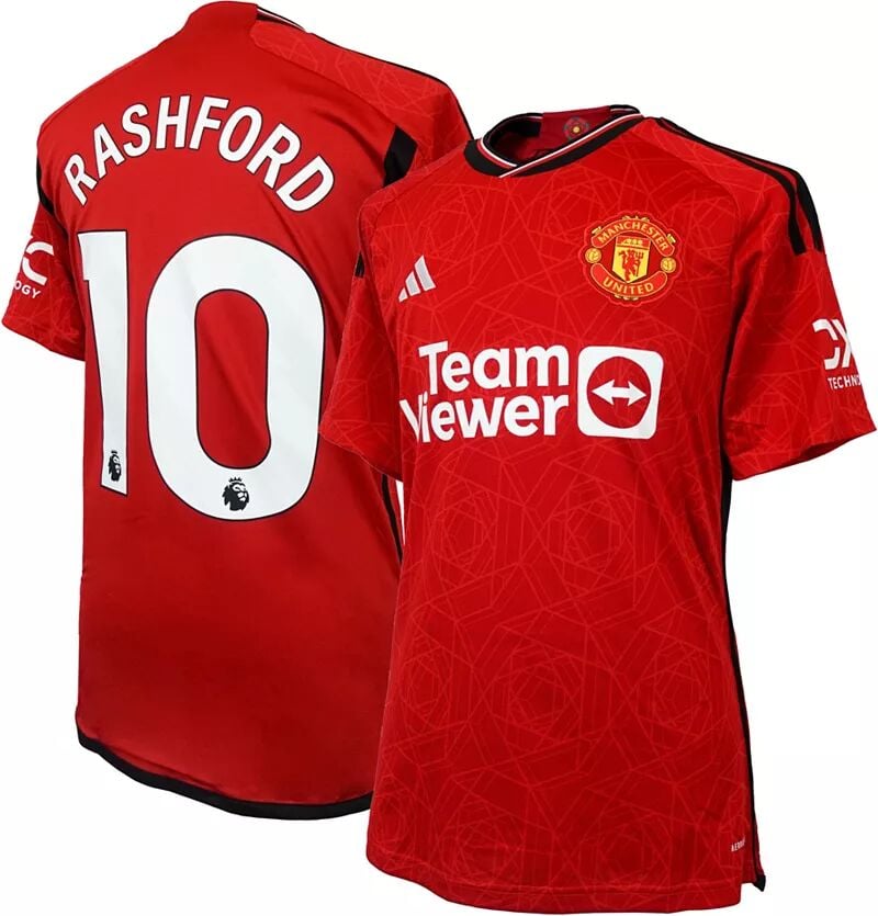 

Домашняя аутентичная майка Adidas Manchester United Marcus Rashford #10 2023