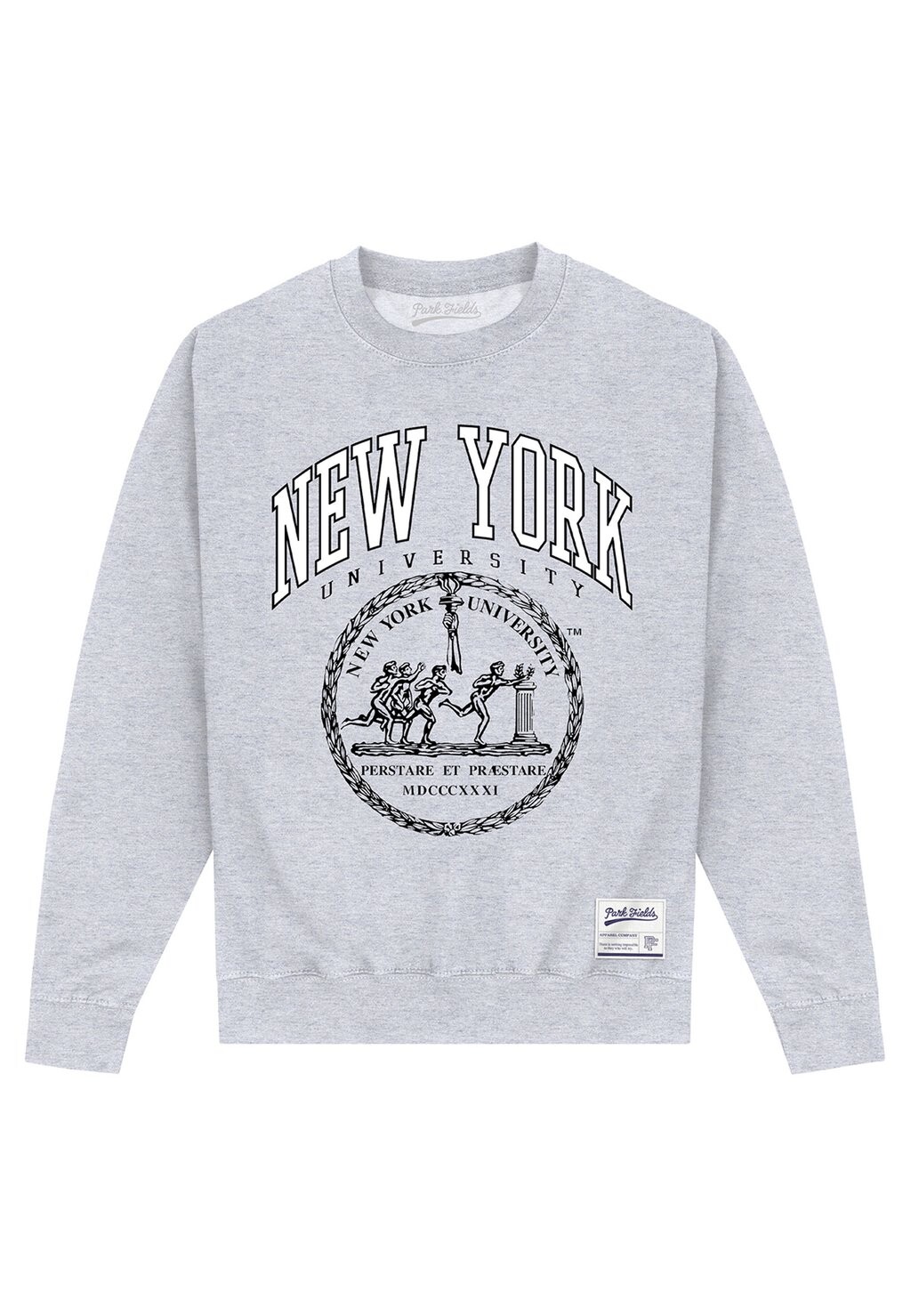 

Толстовка Park Fields New York University Crest Henry Tiger, цвет heather grey