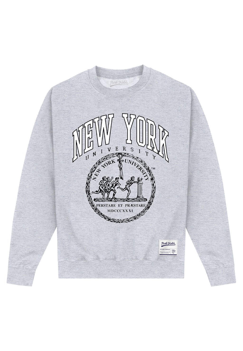 толстовка berkeley university cal henry tiger цвет heather grey Толстовка Park Fields New York University Crest Henry Tiger, цвет heather grey