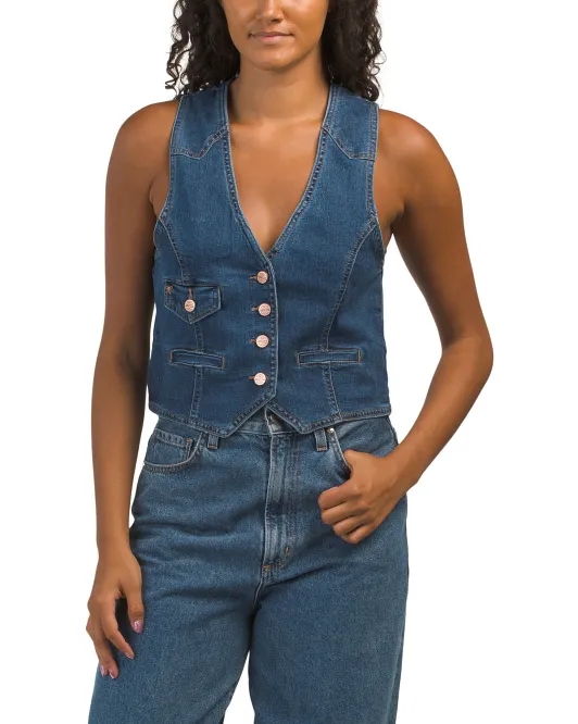 

Джинсовый жилет Nanette Lepore, цвет Dark Denim
