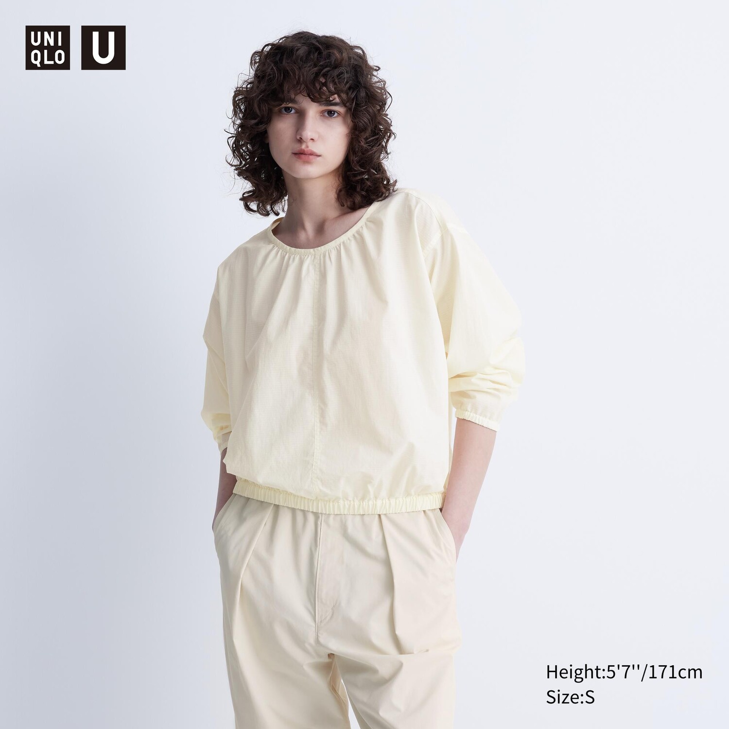 

Парашютная блузка UNIQLO, слоновая кость