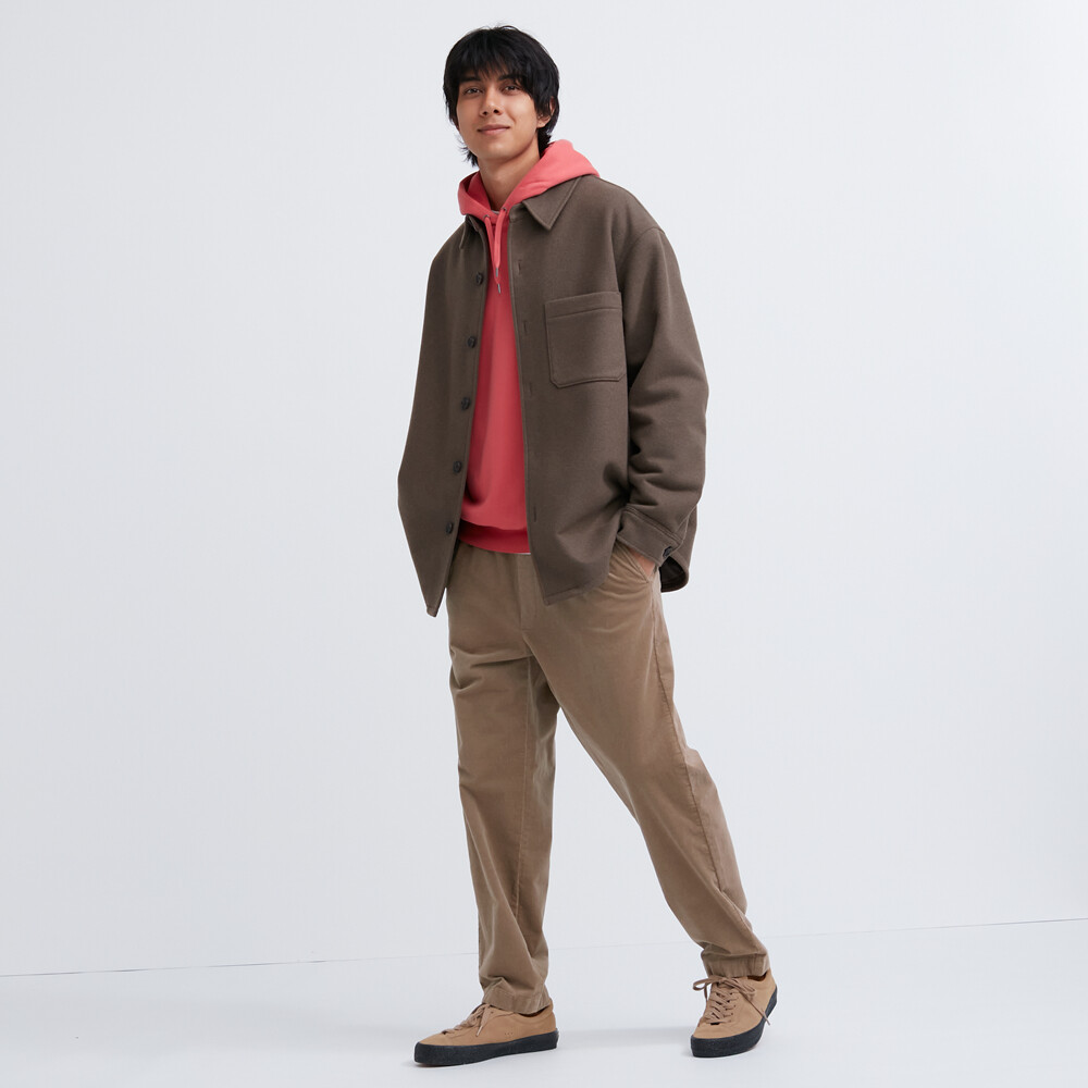 

Брюки Uniqlo эластичные узкие из хлопка и вельвета, темно-бежевый