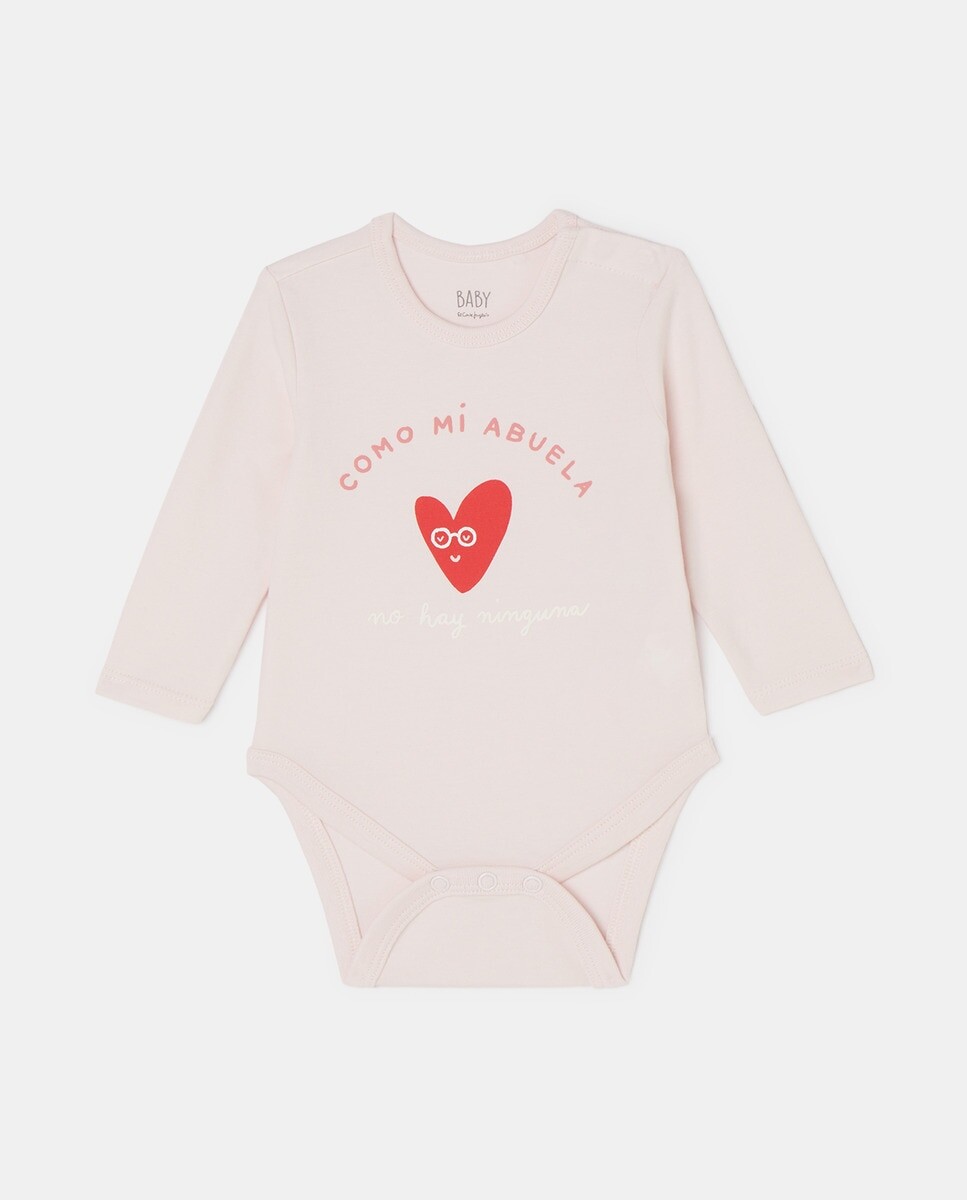 

Боди с надписью для девочки Baby El Corte Inglés, розовый