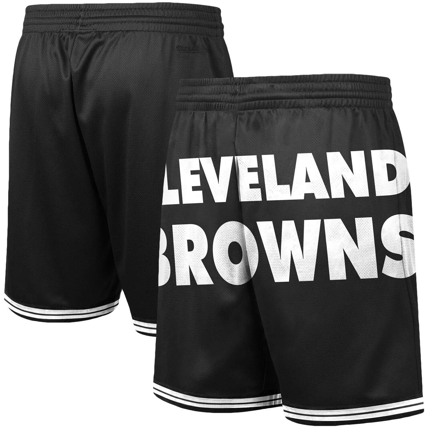 

Мужские модные шорты Mitchell & Ness Black Cleveland Browns Big Face 3.0