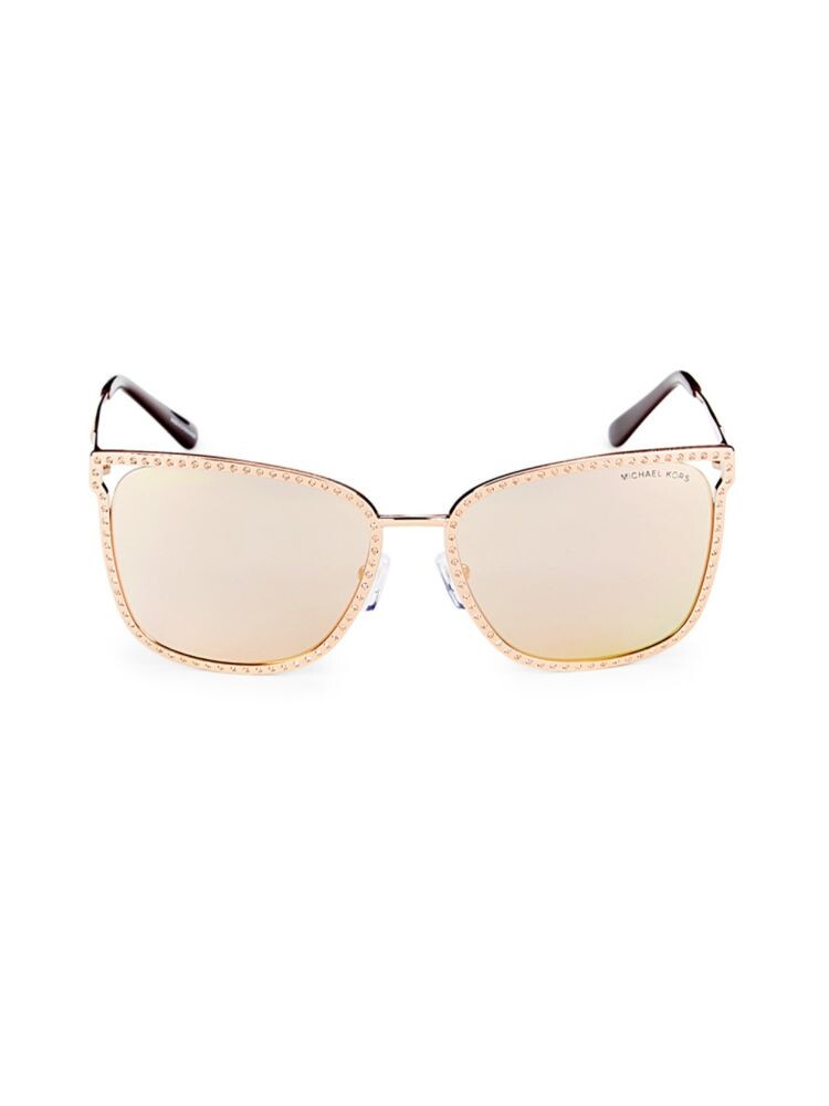 

Солнцезащитные очки «кошачий глаз» с украшением 57MM Michael Kors, цвет Rose Gold