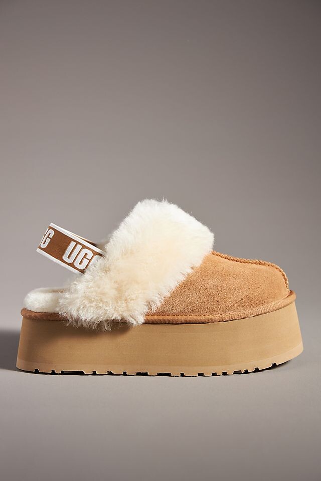 

Тапочки Ugg Funkette на платформе, каштановый