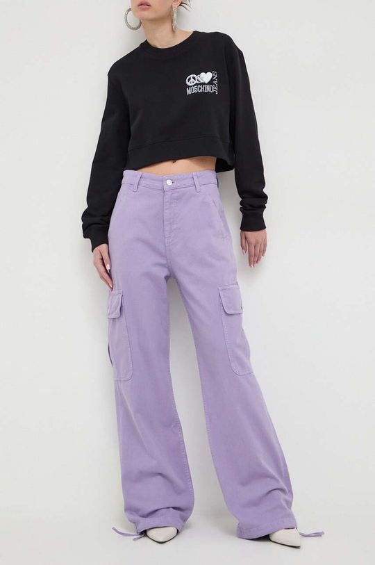 брюки скинни карго h Джинсы Moschino Jeans, фиолетовый