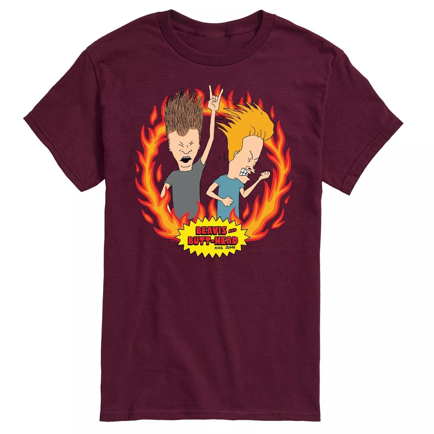 

Мужская футболка Beavis And Butthead Rock Flames Licensed Character