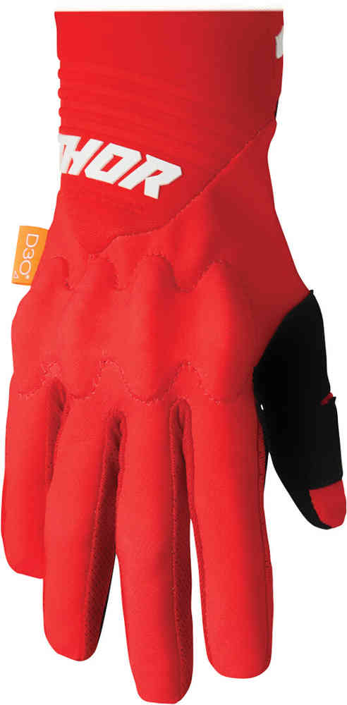 Перчатки для мотокросса Rebound D3O Thor, красный белый