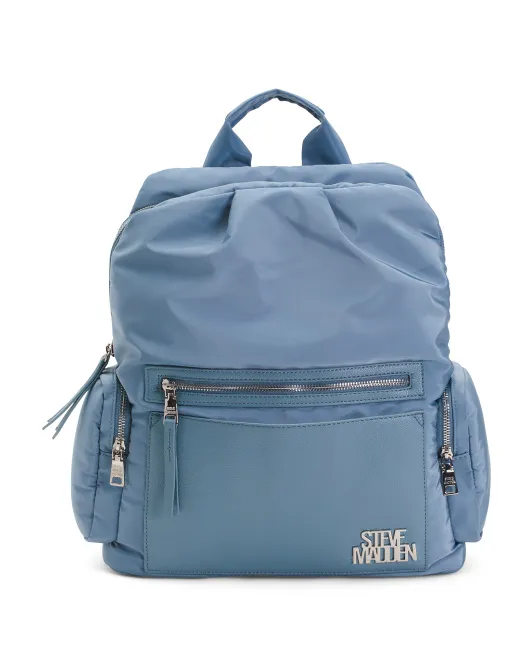 

Рюкзак Hayve Puffy из нейлона с двойными отделениями и сумкой Steve Madden, синий