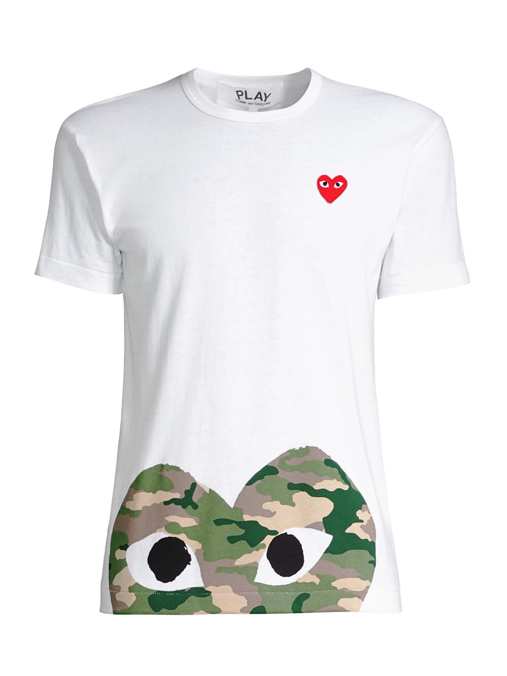 

Камуфляжная футболка с изображением сердца Comme des Garçons PLAY, белый