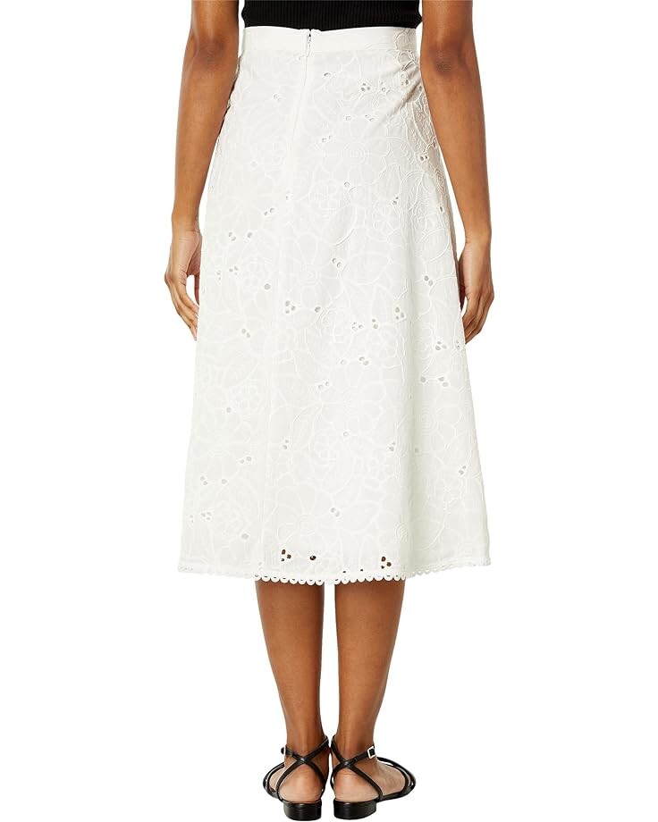 

Юбка BCBGMAXAZRIA Lace Midi Skirt, белый