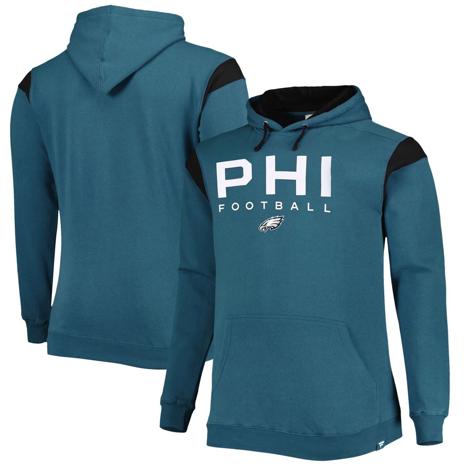 

Мужской фирменный пуловер с капюшоном Midnight Green Philadelphia Eagles Big & Tall Call the Shots Fanatics