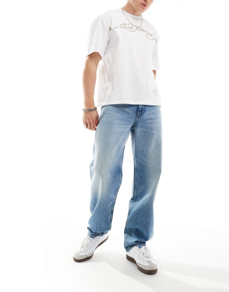 

Хлопок: Джинсы Baggy синего цвета Cotton:On