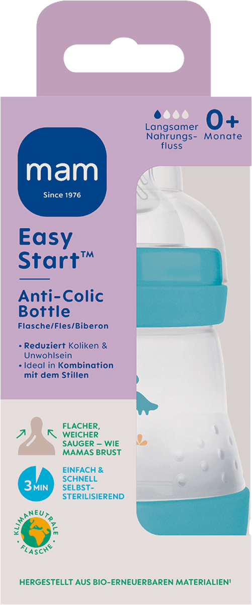 Детская бутылочка Easy Start Anti-Colic синяя с рождения 160 мл 1 шт. MAM