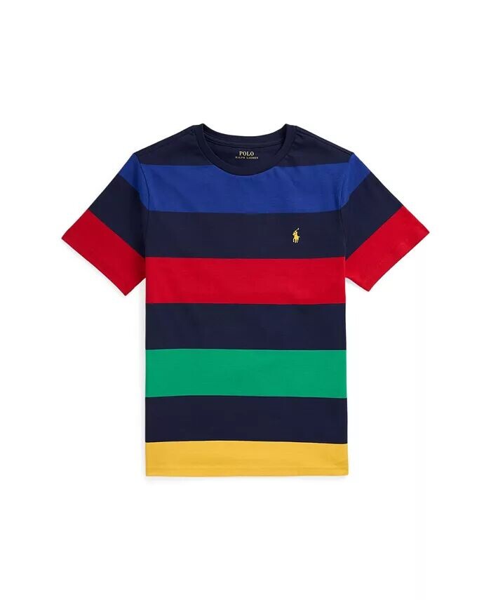 

Футболка из хлопкового джерси в полоску для мальчиков Big Boys Polo Ralph Lauren, мультиколор