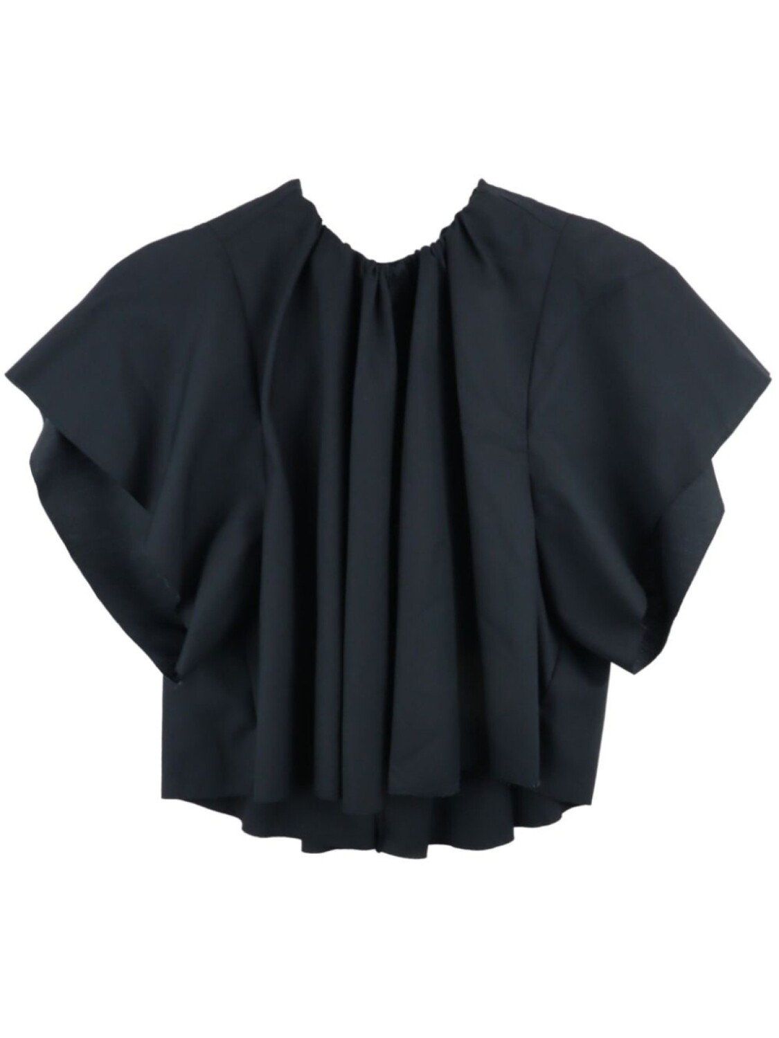 

MM6 Maison Margiela блузка из плиссированного хлопка, черный