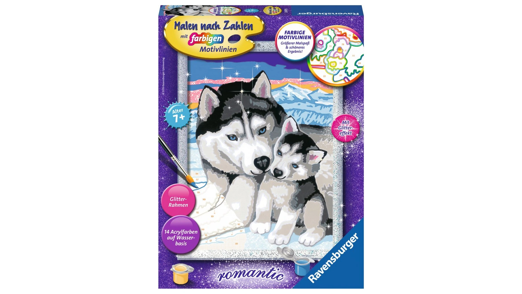 

Картина по номерам husky kiss Ravensburger Beschäftigung