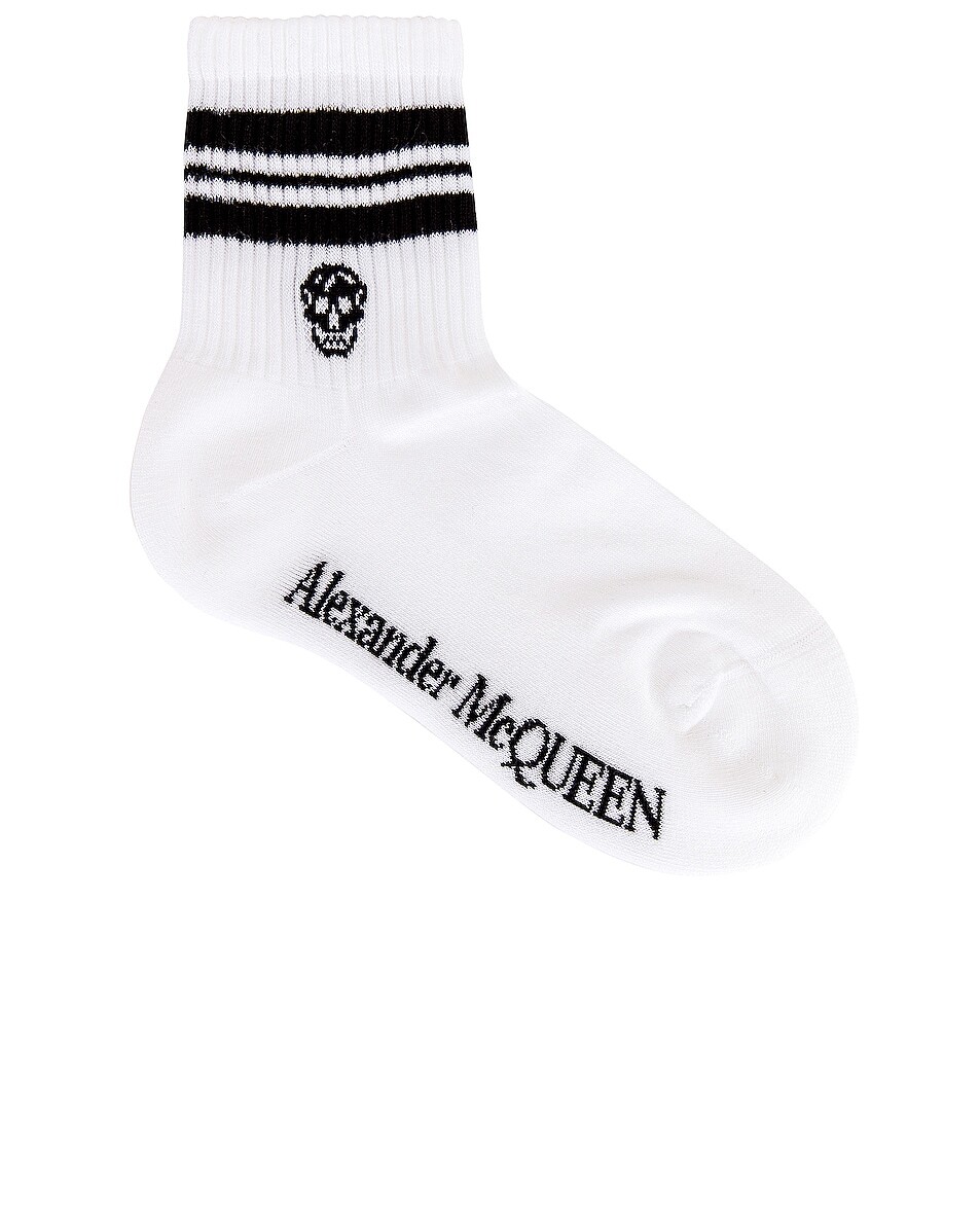 

Носки Alexander Mcqueen Skull Stripe, цвет White & Black