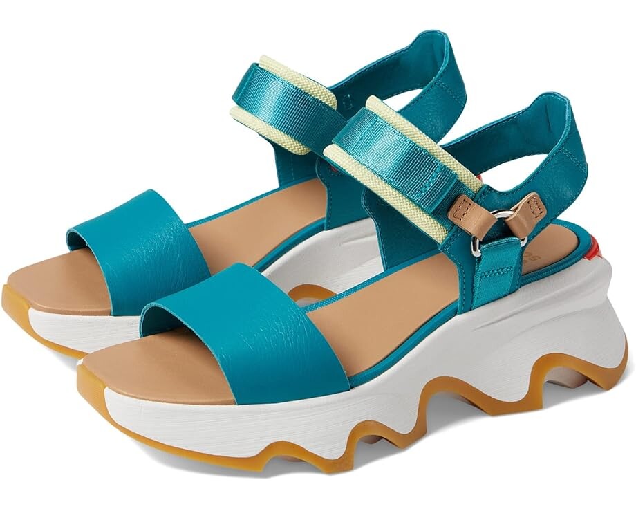 

Туфли SOREL Kinetic Impact Y-Strap High Sandal, цвет Teal Chloride/Sea Salt