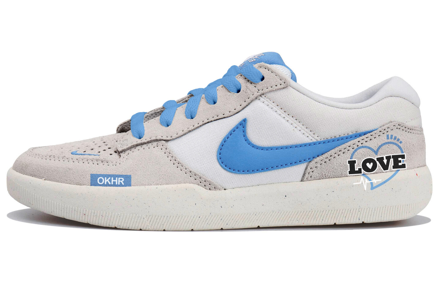 

Кроссовки Nike SB Force 58 Skateboarding Shoes Unisex Low-top White/blue, белый/синий