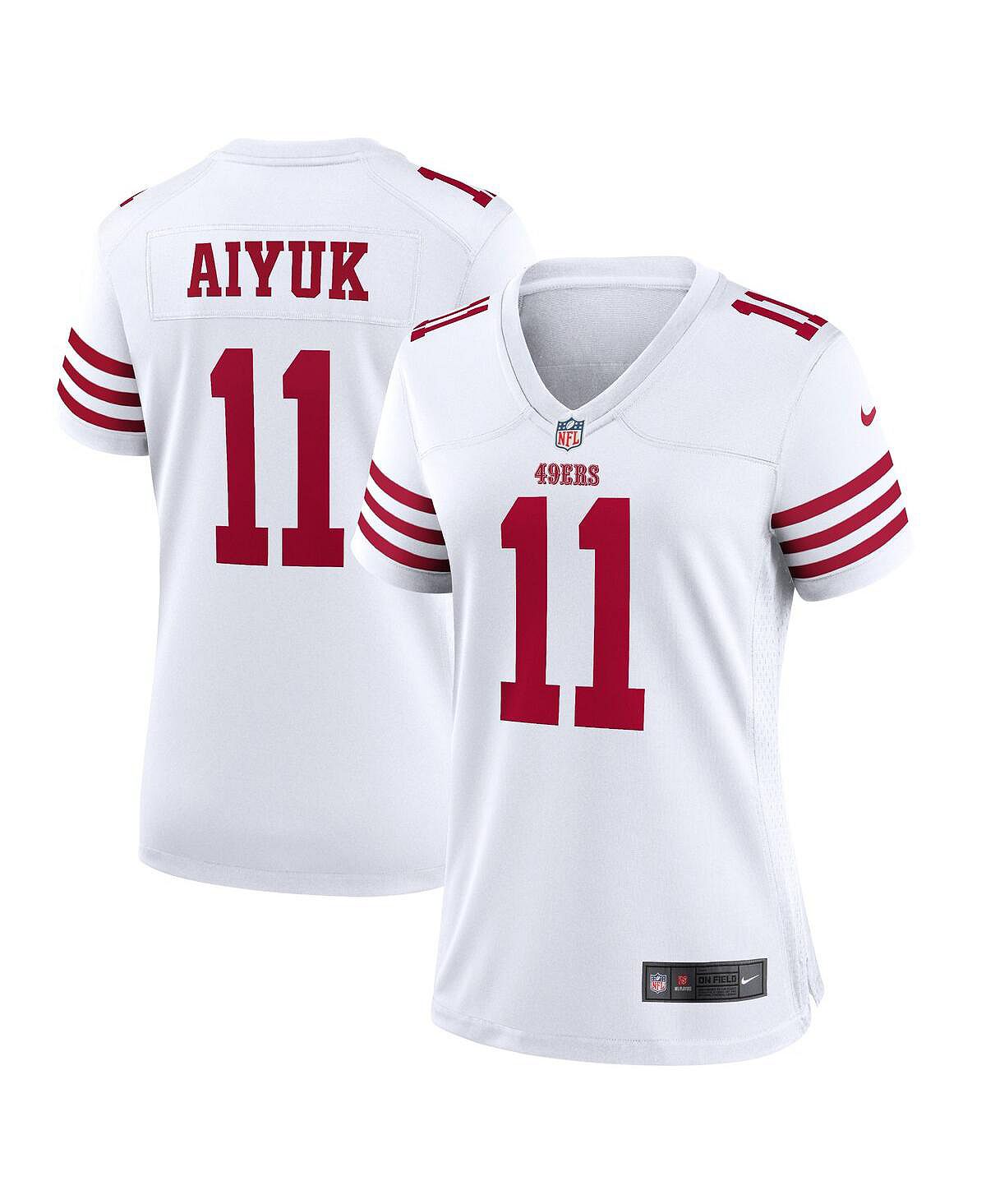 

Женское белое джерси игрока команды Brandon Aiyuk San Francisco 49ers Nike, белый