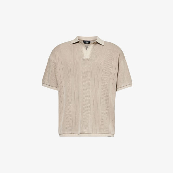 цена Трикотажная рубашка-поло свободного кроя с короткими рукавами Represent, цвет cashmere