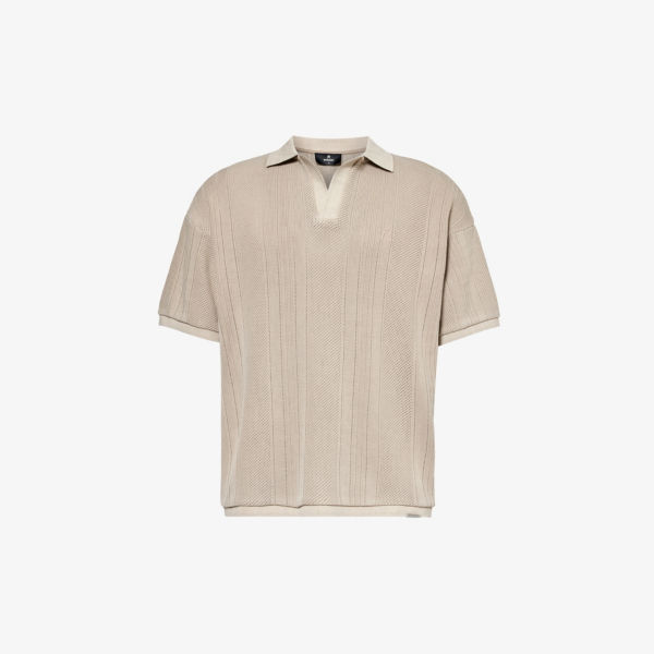 

Трикотажная рубашка-поло свободного кроя с короткими рукавами Represent, цвет cashmere