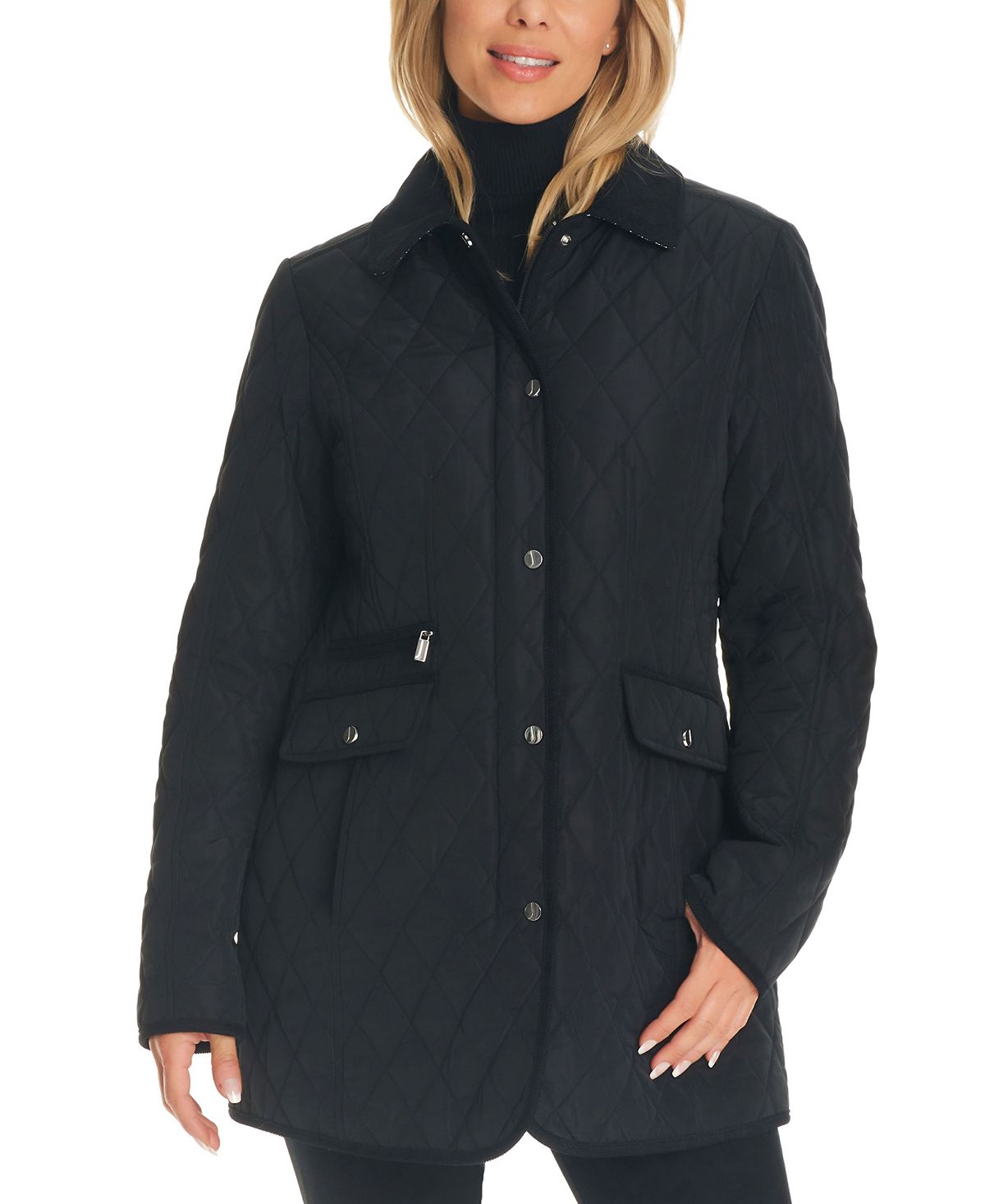 Женское стеганое пальто с капюшоном Jones New York, черный кроссовки kinetix jones black