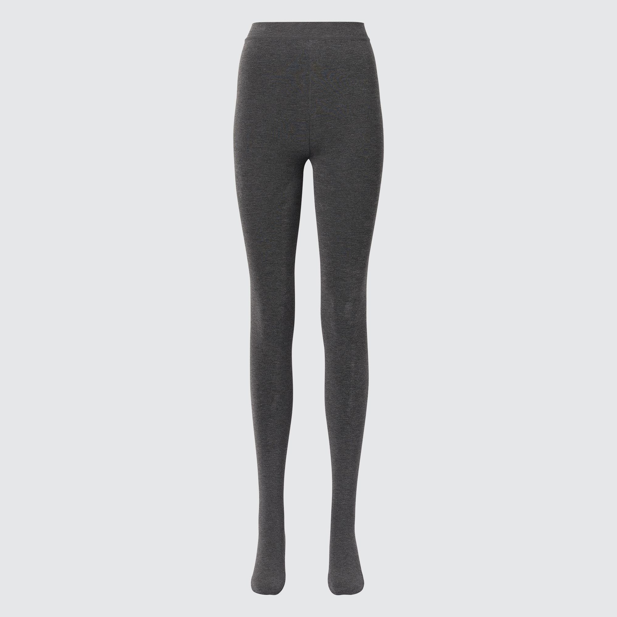 Колготки Uniqlo Heattech Extra Warm, темно - серый брюки uniqlo heattech warm lined trousers short темно синий