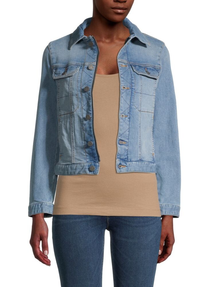 

Укороченная джинсовая куртка Kioky, украшенная черепами Zadig & Voltaire, цвет Light Blue