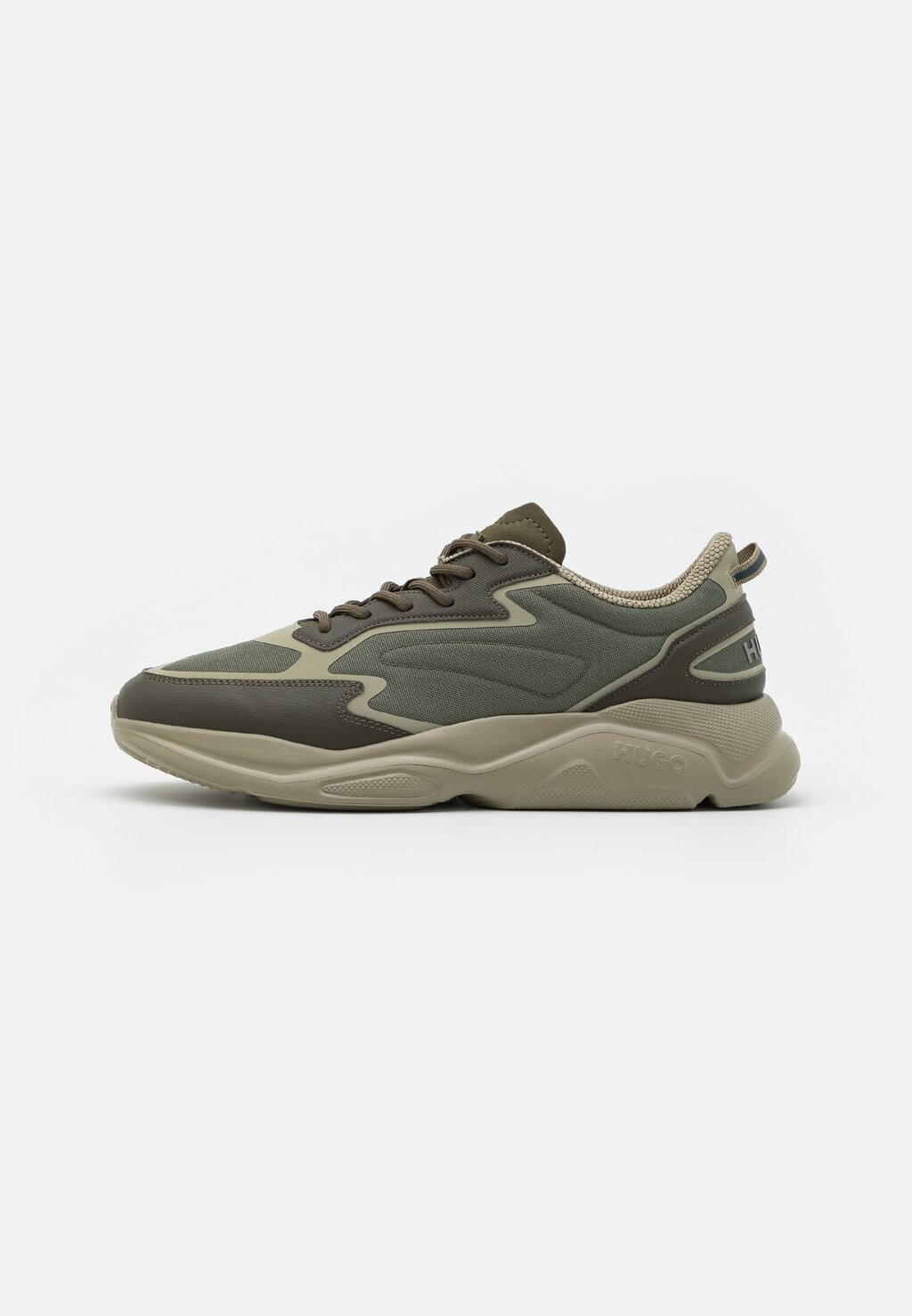 

Низкие кроссовки Leon Runn HUGO, цвет dark green