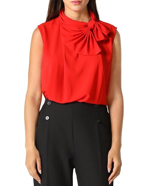 

Атласный топ с бантом Gracia, цвет Red