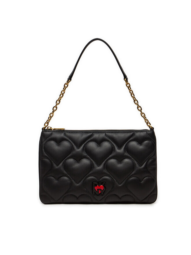 

Вечерняя сумка Heart Of Ny Quilted Flat Shoulder Bag DKNY, черный