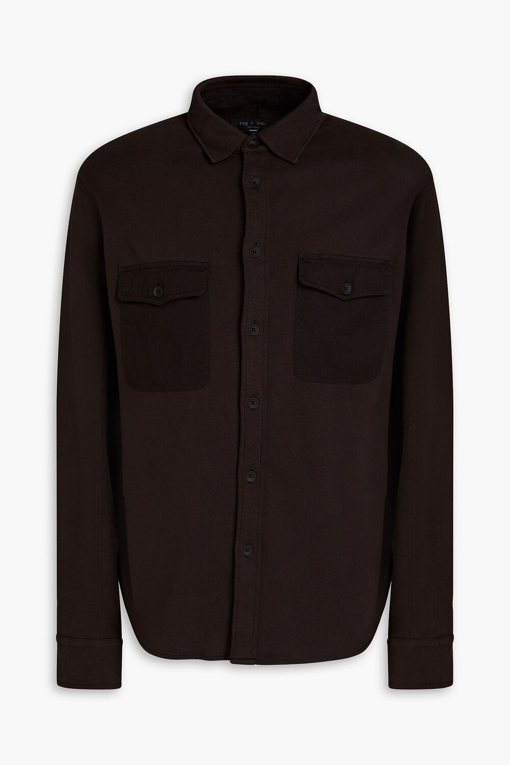 

Рубашка Jack из хлопкового джерси RAG & BONE, черный