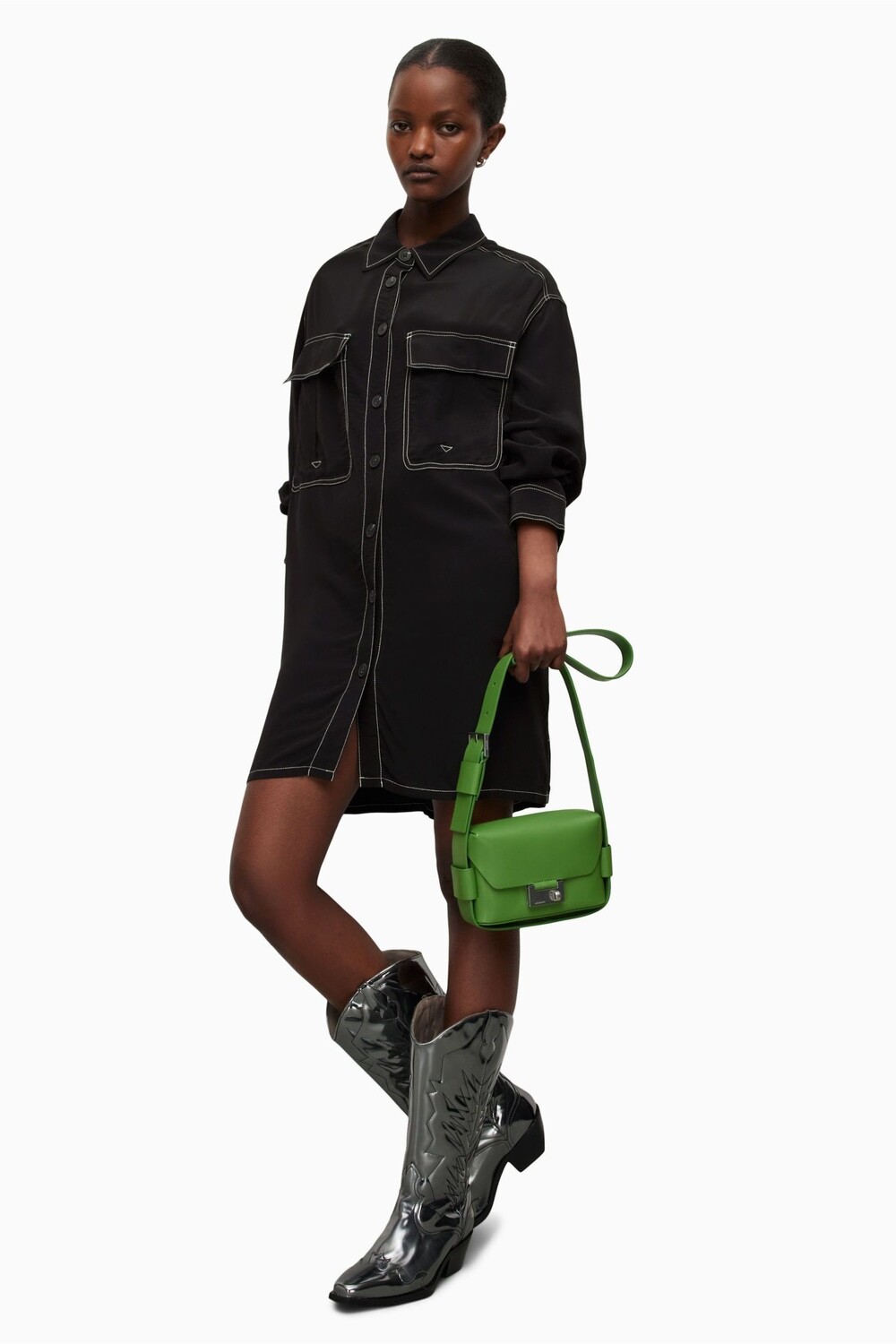 

AllSaints Vita черное платье All Saints, черный