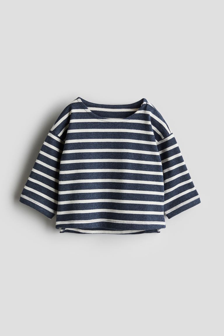 Рубашка из хлопкового трикотажа H&M, синий