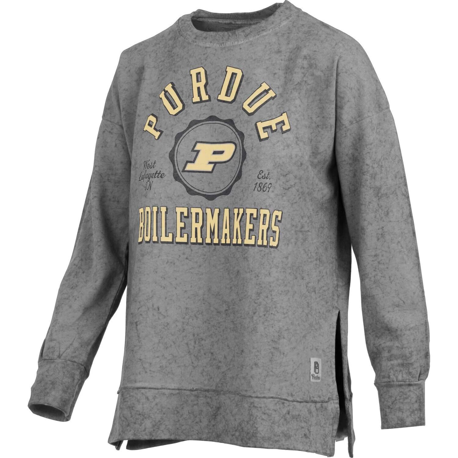 

Женский пуловер Pressbox Purdue Boilermakers, вытертый на солнце свитшот Bishop