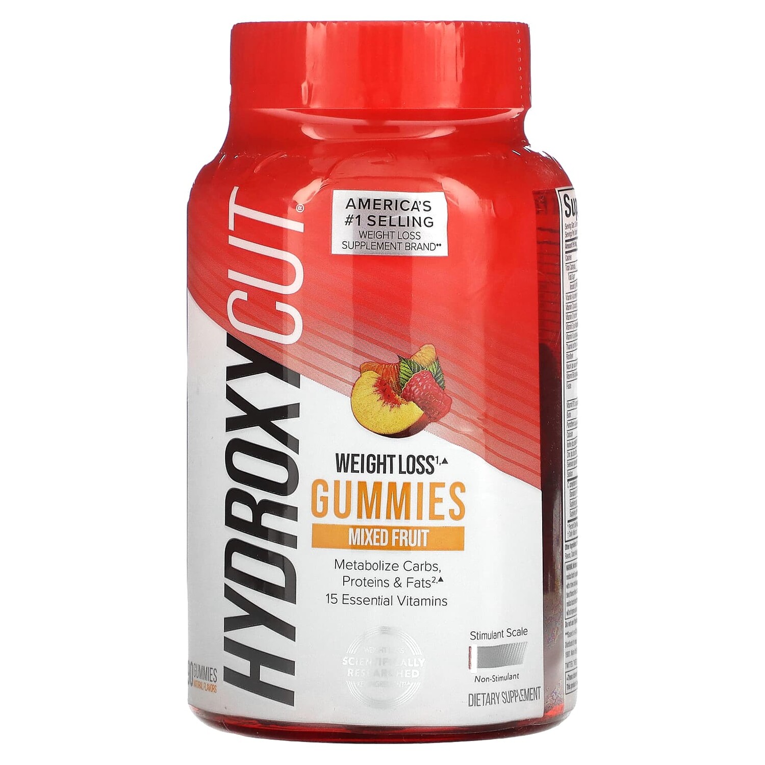 

Gummies, фруктовое ассорти, 90 жевательных конфет, Hydroxycut