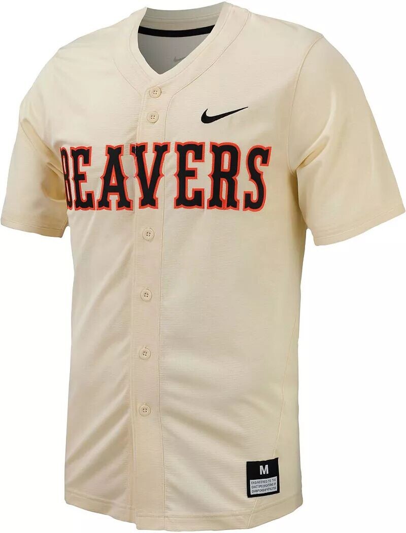 

Реплика бейсбольной майки Nike Oregon State Beavers Natural с пуговицами для мужчин