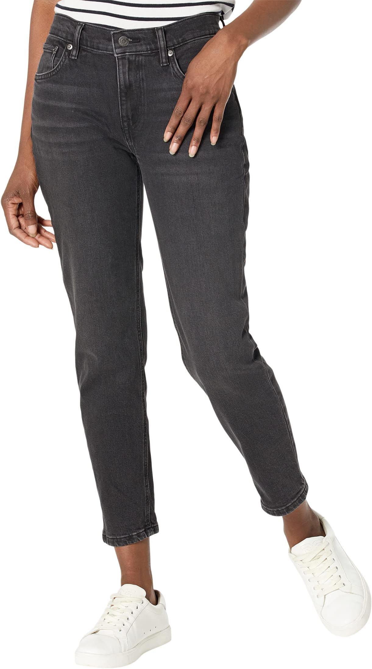 Джинсы Relaxed Tapered Ankle Jeans in Empire Black Wash LAUREN Ralph Lauren, цвет Empire Black Wash