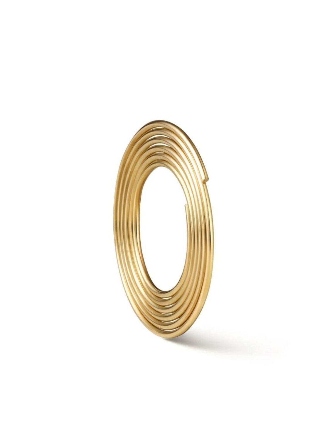 

Серьга Flat Hoop 02 из желтого золота Shihara, золотой