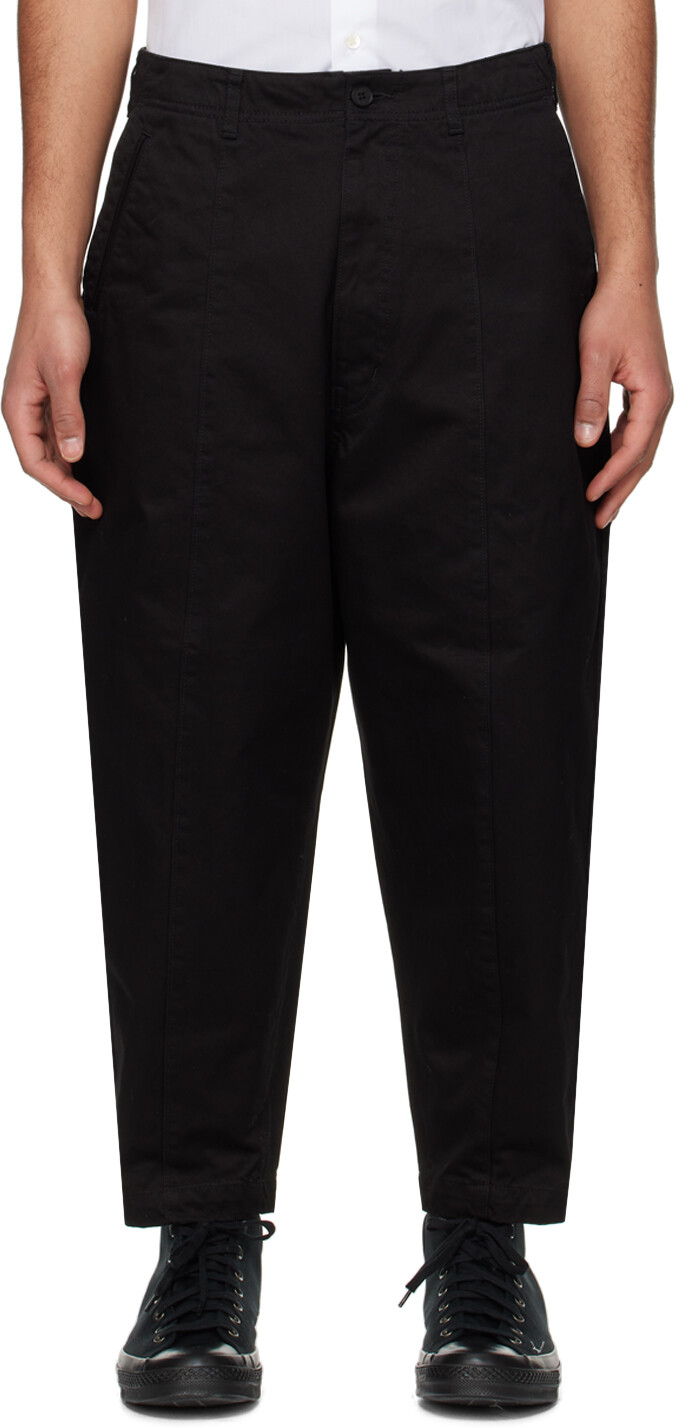 

Черные брюки, окрашенные в готовой одежде Comme Des Garcons