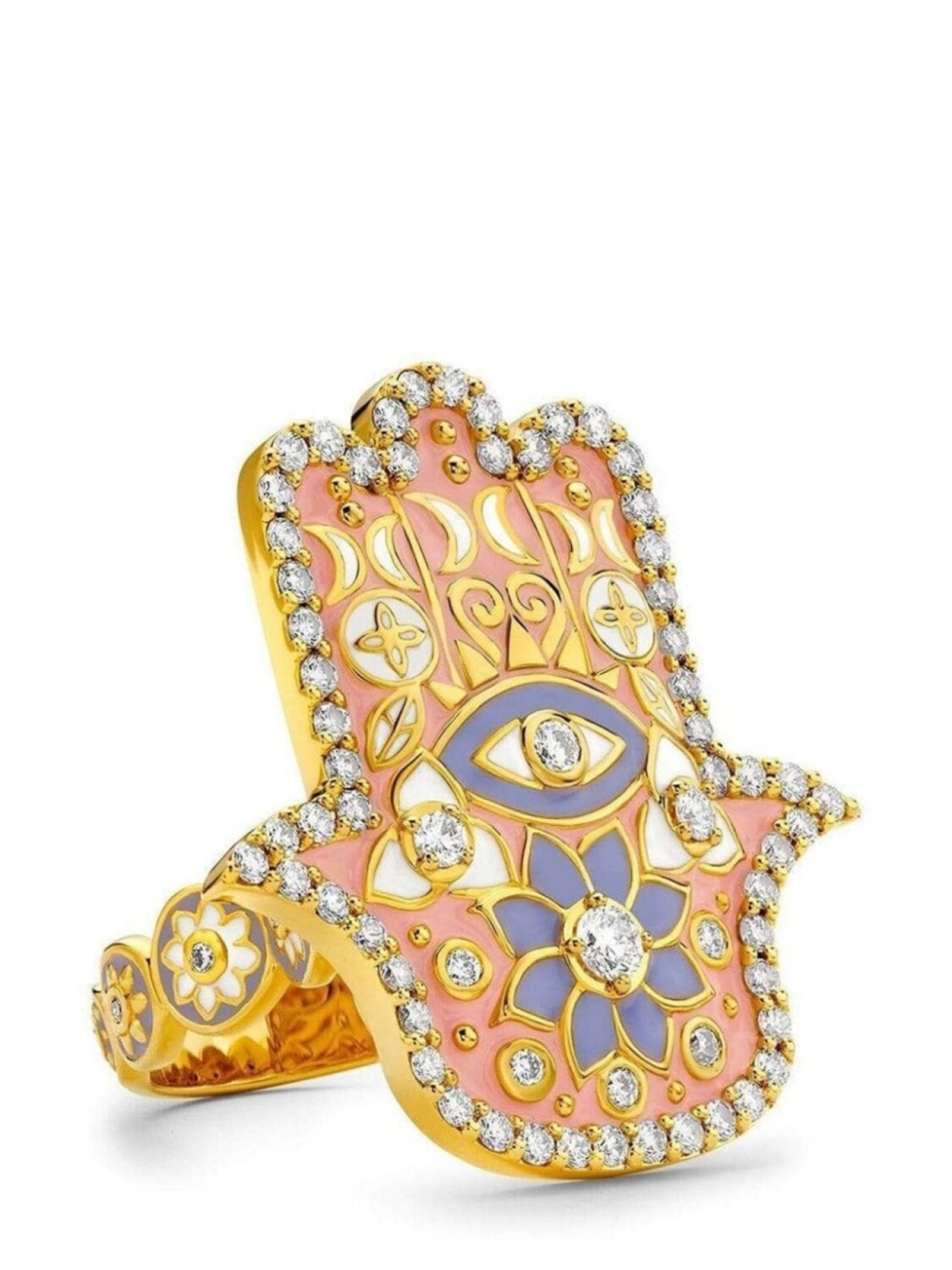 

Кольцо Hamsa из желтого золота BUDDHA MAMA, золотой