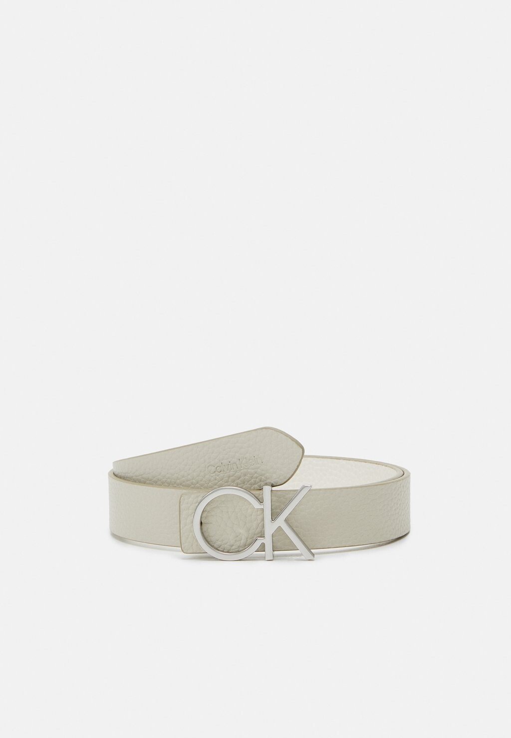 

Ремень Reversible Belt Pebble Calvin Klein, цвет stoney beige/dark ecru
